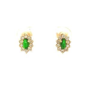 Natural Tourmaline Diamond Earrings 14k Gold 0.85 TCW Certified $1,250 113472